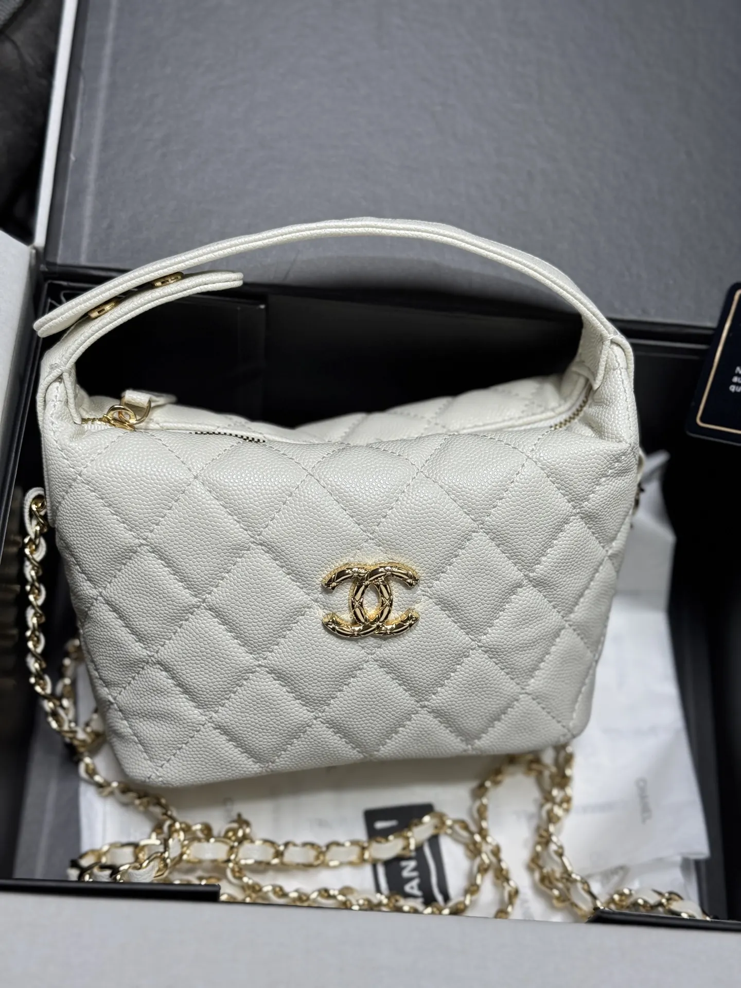Quilted Caviar Leather Lunch Box Bag D42018451 — view 9