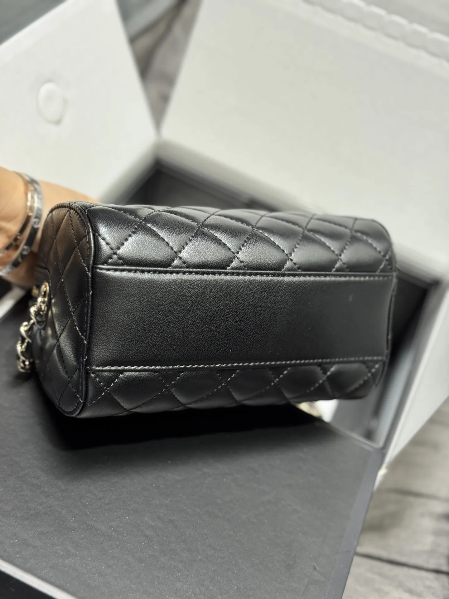 Chanel Quilted Lambskin Bowling Bag D43018450 — view 7