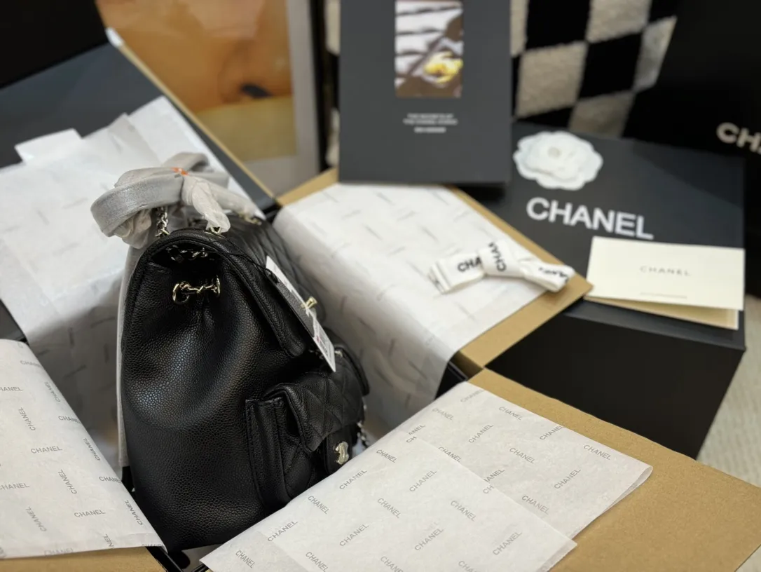 Chanel Duma Quilted Caviar Leather Backpack D44018470 — view 2