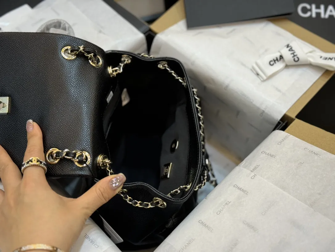 Chanel Duma Quilted Caviar Leather Backpack D44018470 — view 7