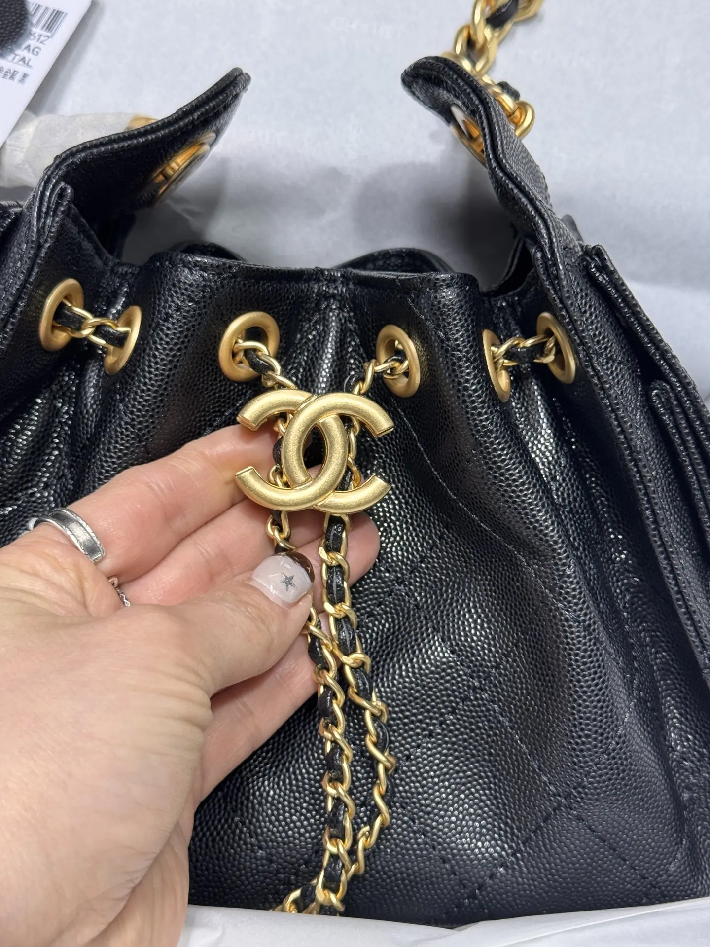 Chanel 25S Caviar Leather Hobo Bag D50018471 — view 2