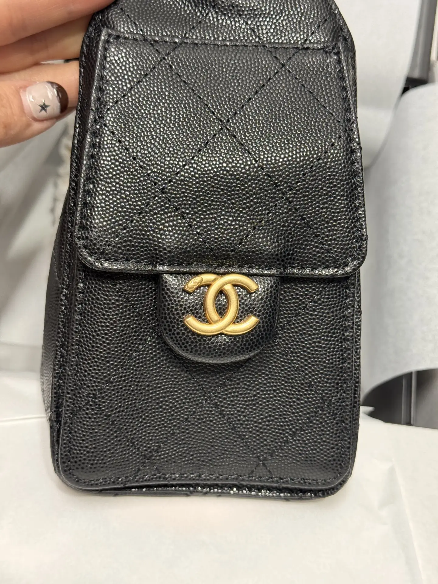 Chanel 25S Caviar Leather Hobo Bag D50018471 — view 6