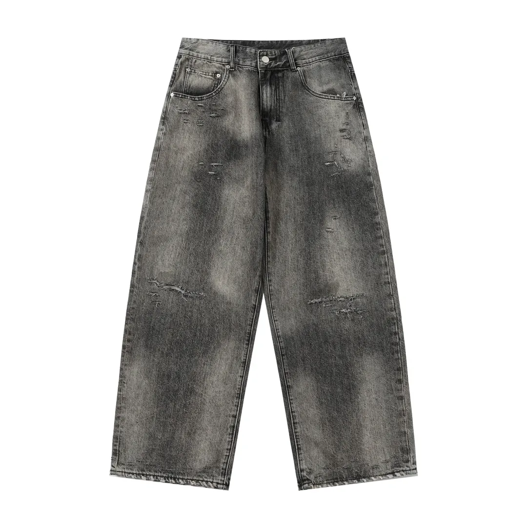 Distressed Tapered Selvedge Denim Jeans D19521877 — view 10