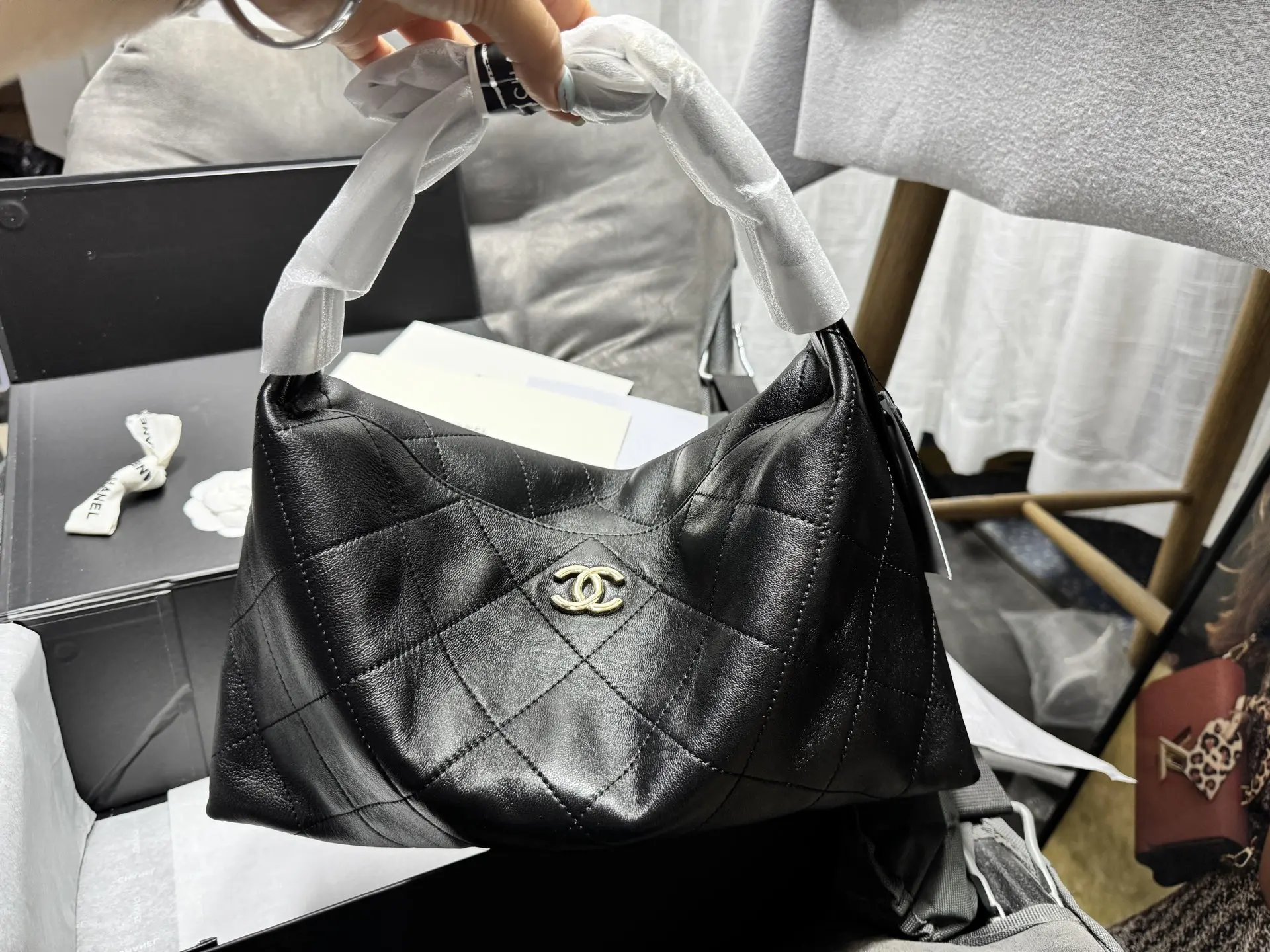 Chanel Hobo Bag with Quilted Leather D52018477 — view 9