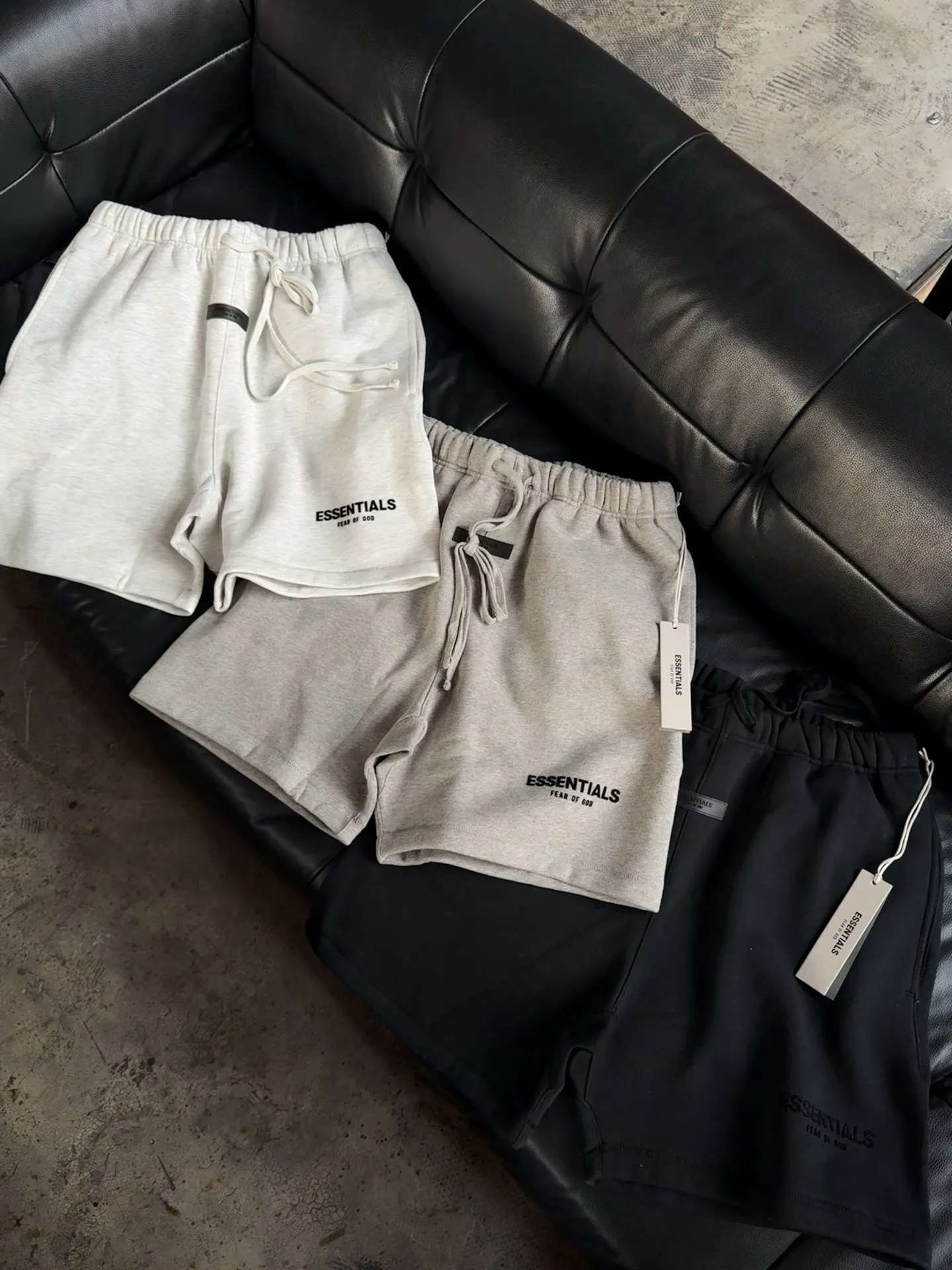Essentials Flocked Logo Cotton-Blend Shorts D13024997