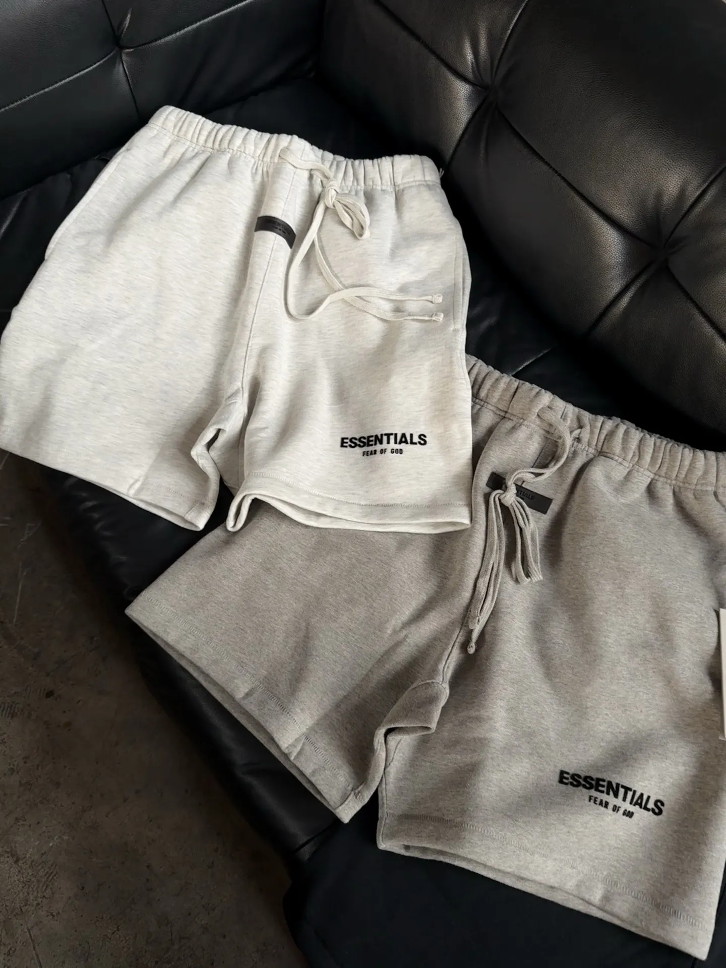 Essentials Flocked Logo Cotton-Blend Shorts D13024997 — view 3