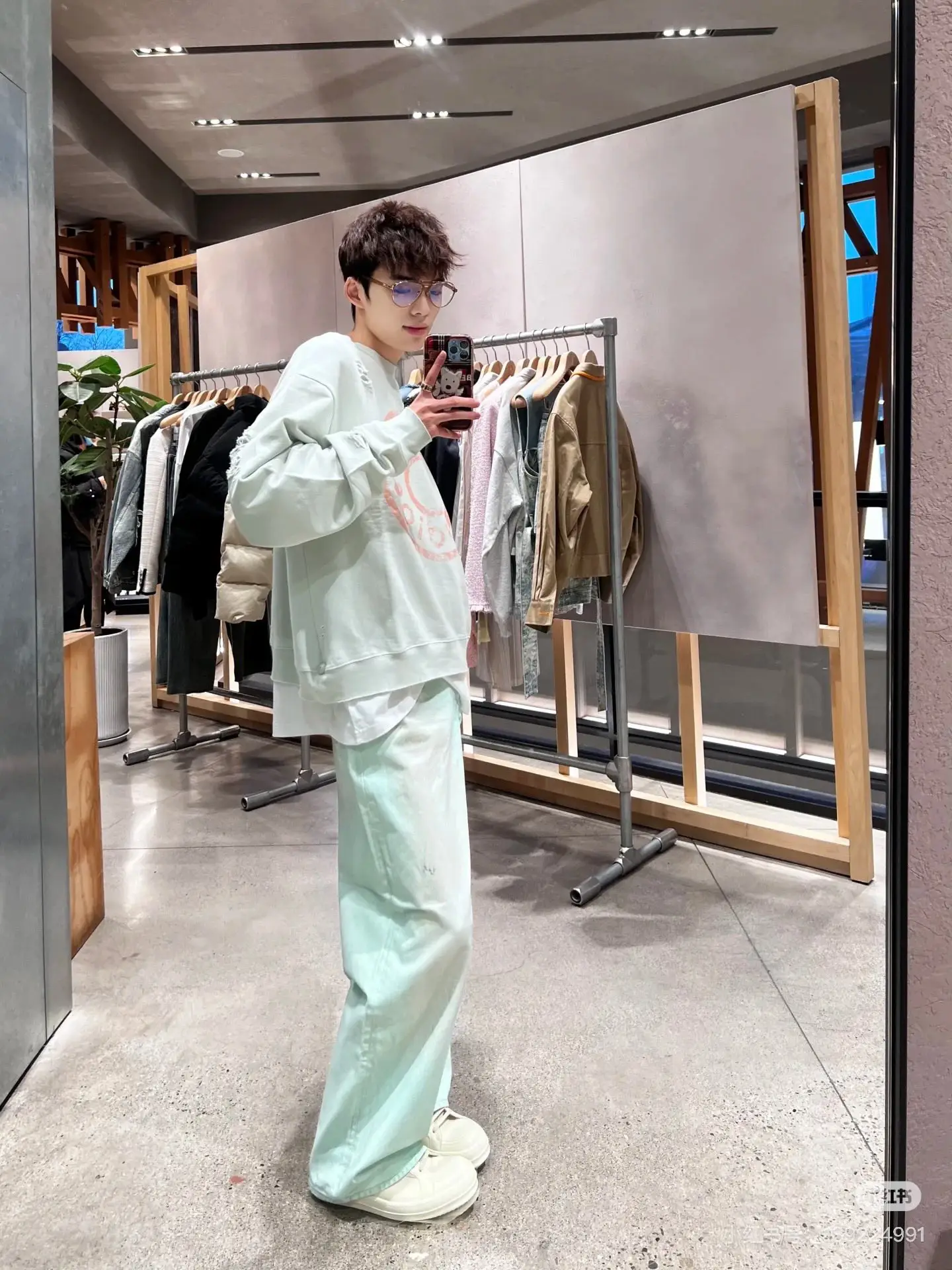 1981M Distressed Mud-Dye Luminous Jeans D22021853 — view 6