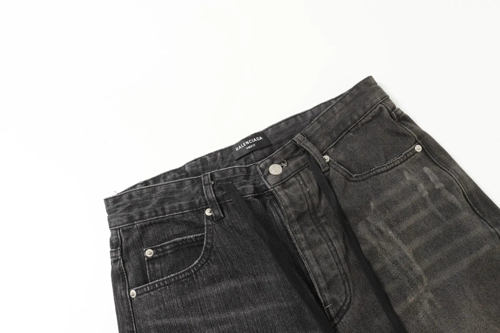 Asymmetric Hybrid Straight and Flare Jeans D23521862 — view 12