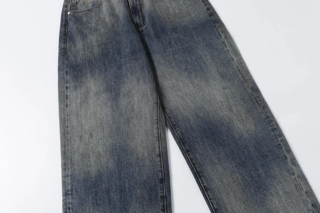 Ancellm Tapered Distressed Wash Jeans D21021859 — view 20