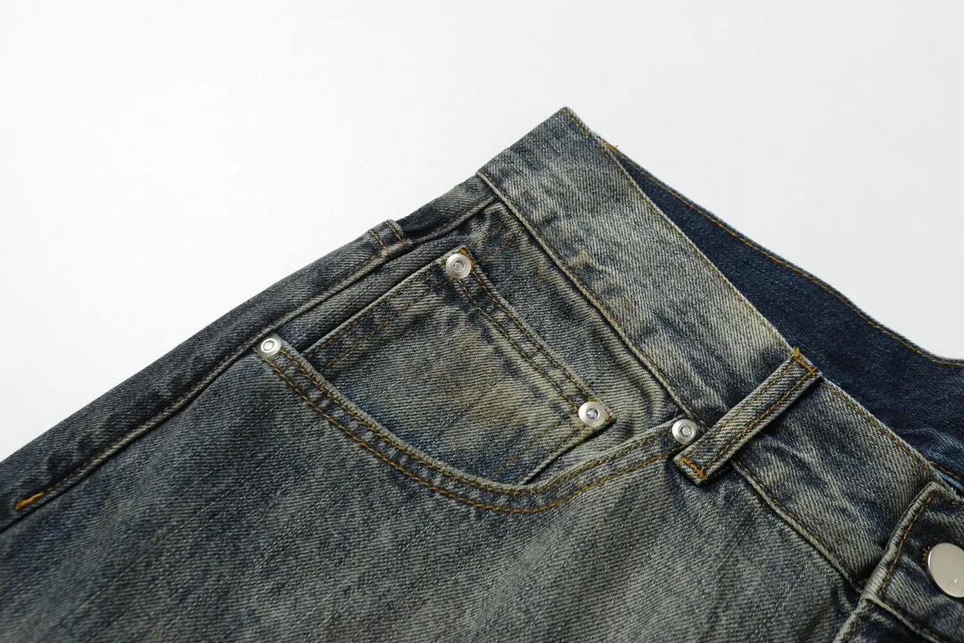 Ancellm Tapered Distressed Wash Jeans D21021859 — view 22