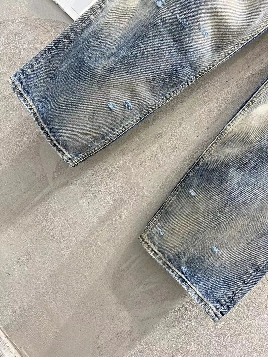 Ancellm Distressed Mud-Dyed Wide-Leg Jeans D21521864 — view 13