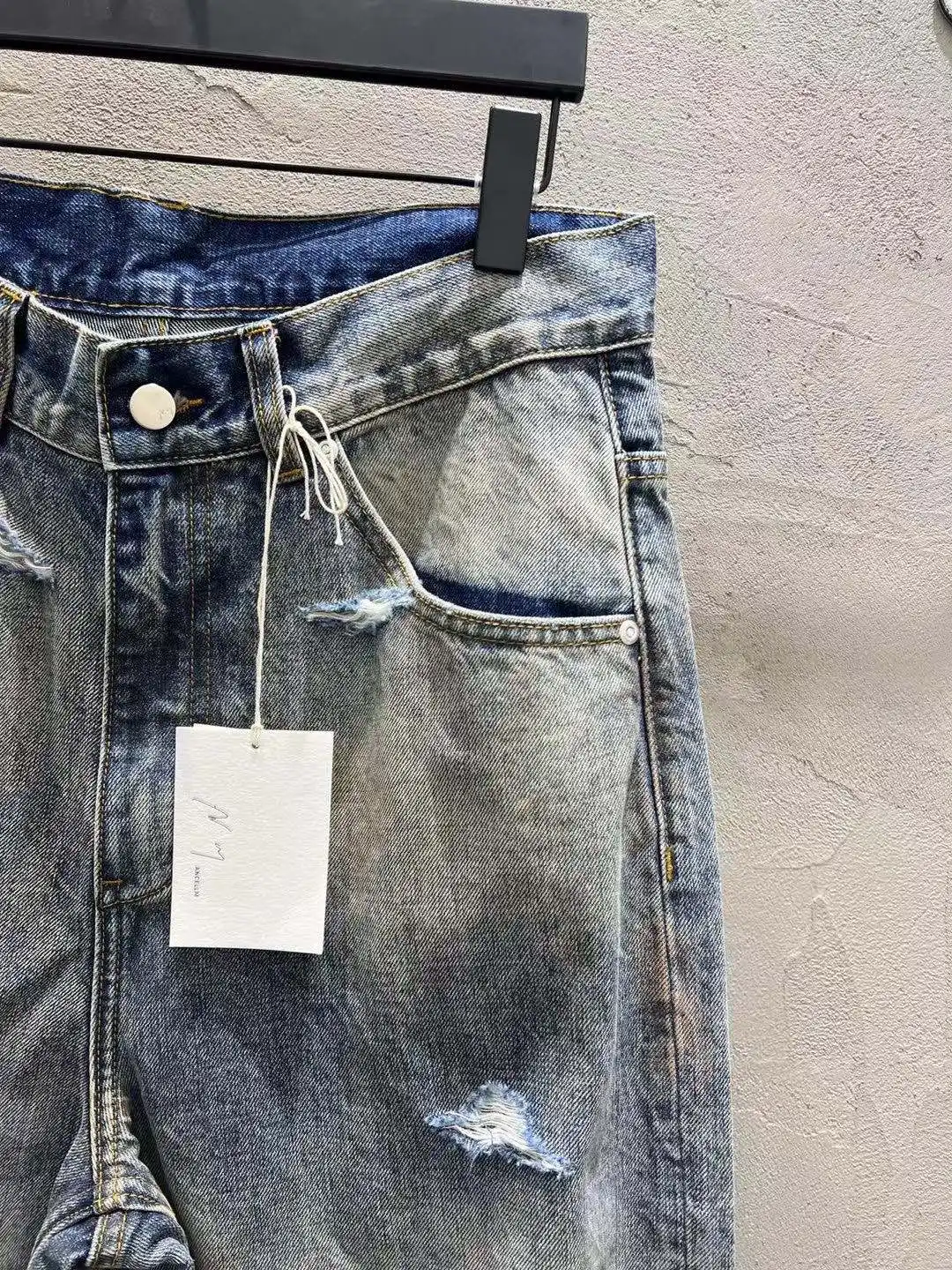 Ancellm Distressed Mud-Dyed Wide-Leg Jeans D21521864 — view 14