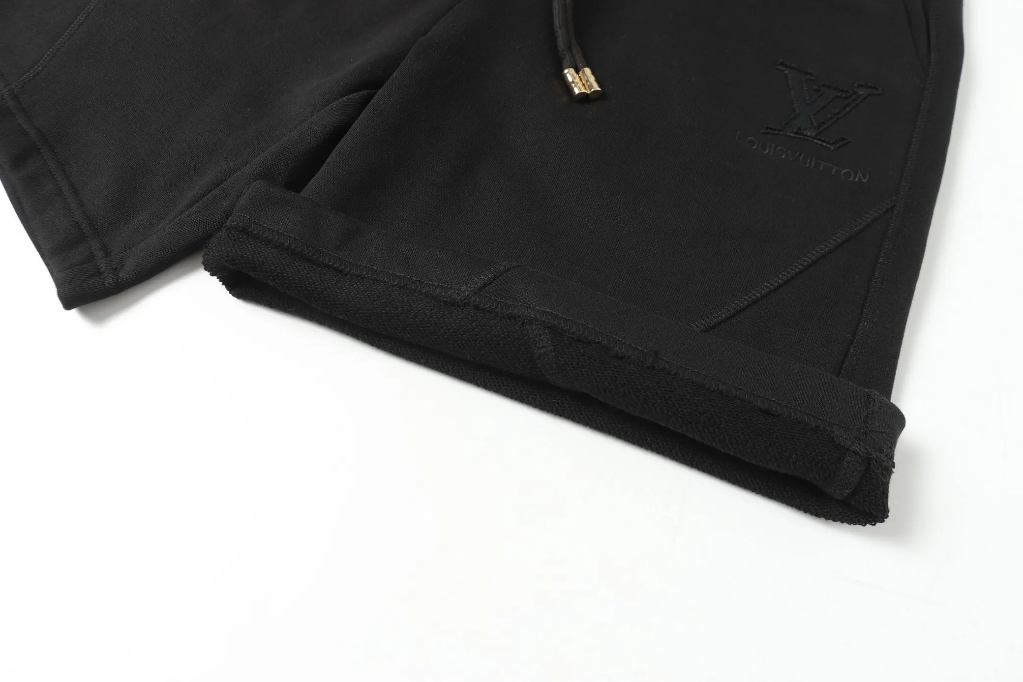 Logo-Embroidered Cotton-Jersey Shorts D20020004 — view 3