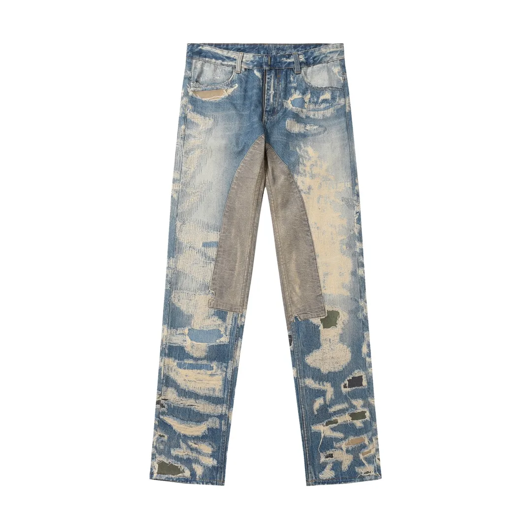 3D-Print Effect Distressed Slim-Fit Jeans D26019924 — view 18