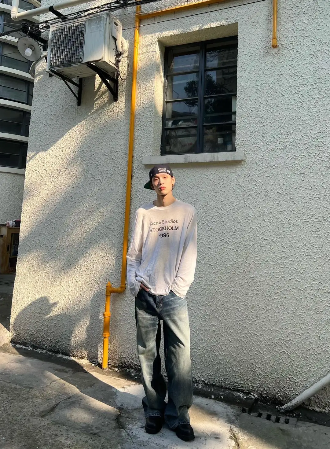 1996 Logo Print Slub Cotton Long-Sleeve T-Shirt D13025006 — view 5