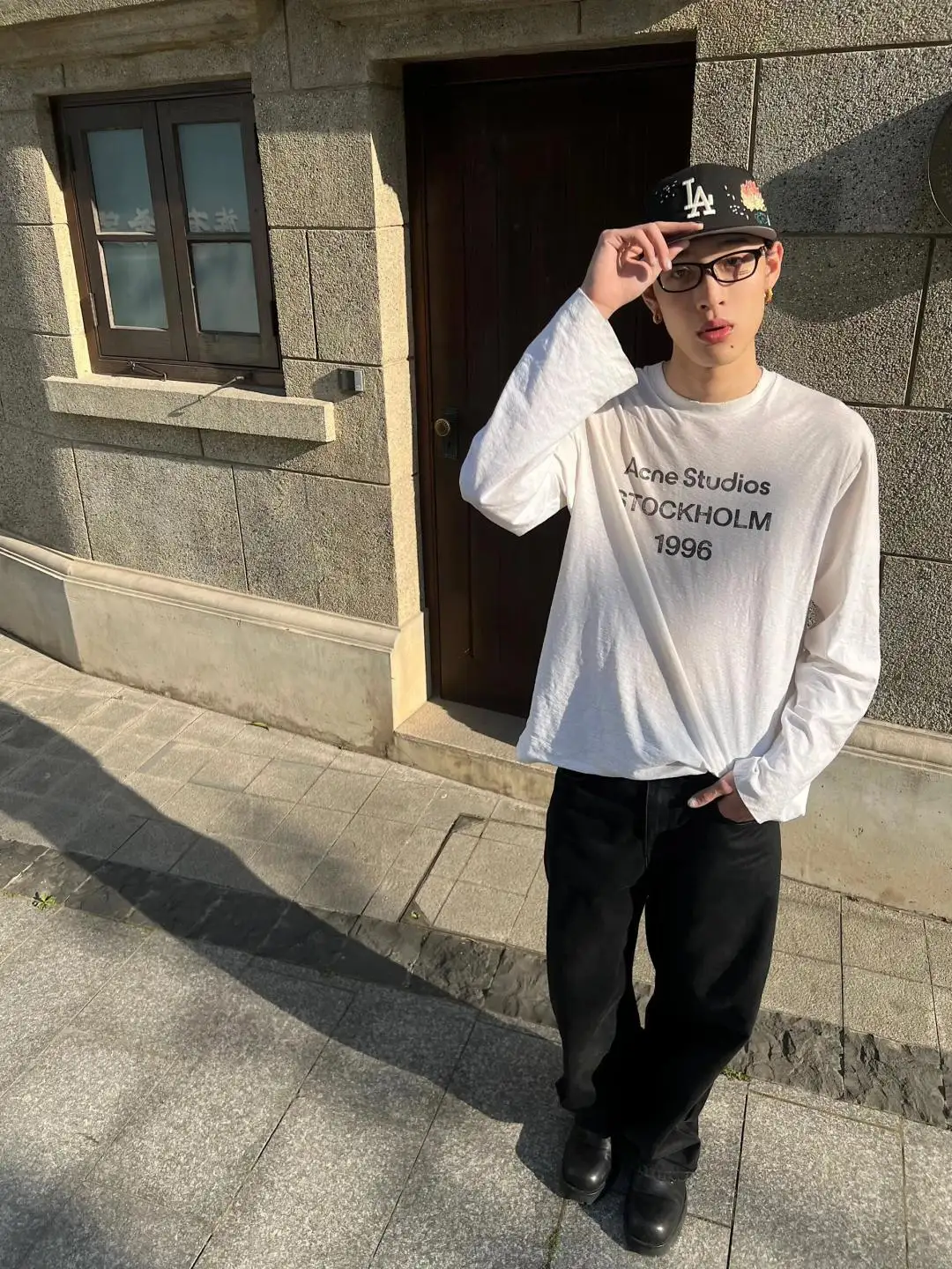 1996 Logo Print Slub Cotton Long-Sleeve T-Shirt D13025006 — view 9