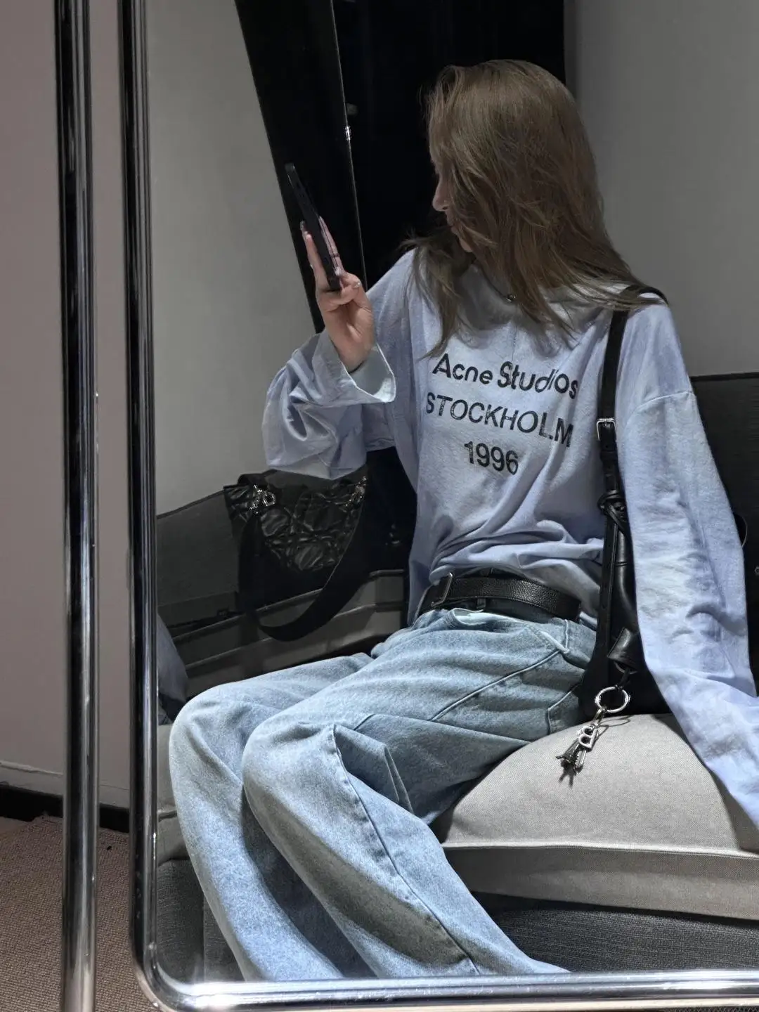 1996 Logo Print Slub Cotton Long-Sleeve T-Shirt D13025006 — view 26
