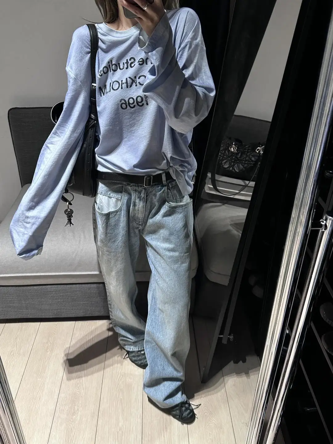 1996 Logo Print Slub Cotton Long-Sleeve T-Shirt D13025006 — view 27