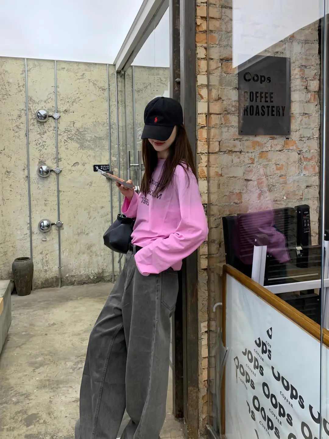 1996 Logo Print Slub Cotton Long-Sleeve T-Shirt D13025006 — view 38