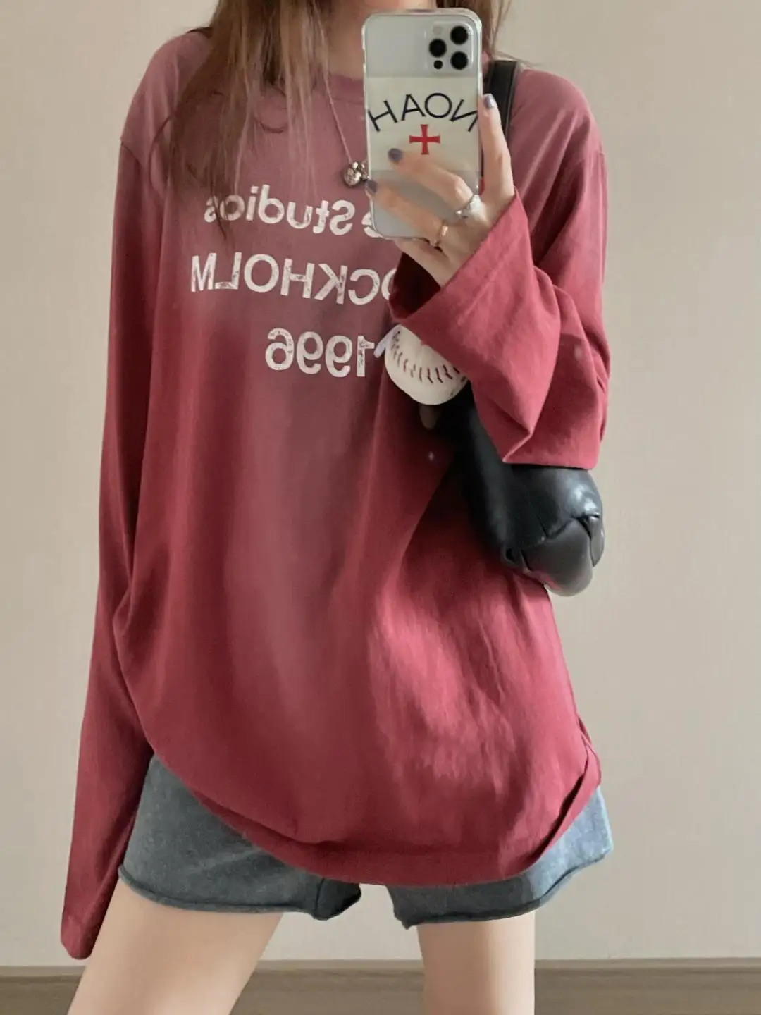 1996 Logo Print Slub Cotton Long-Sleeve T-Shirt D13025006 — view 58