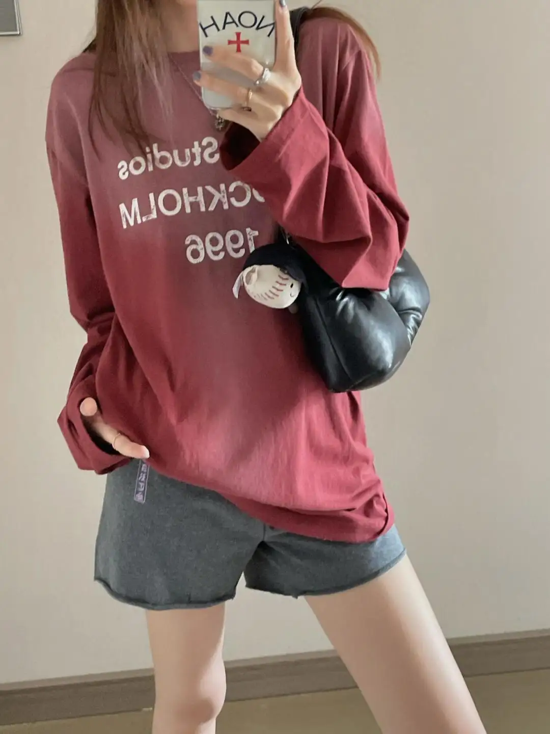 1996 Logo Print Slub Cotton Long-Sleeve T-Shirt D13025006 — view 65
