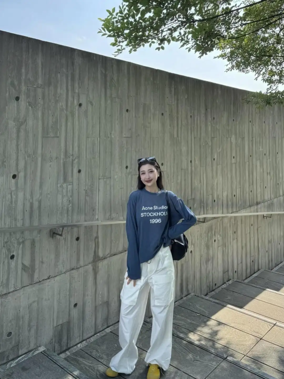 1996 Logo Print Slub Cotton Long-Sleeve T-Shirt D13025006 — view 67