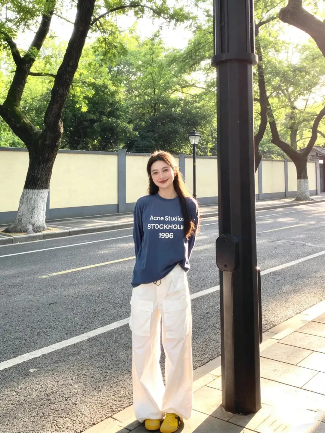 1996 Logo Print Slub Cotton Long-Sleeve T-Shirt D13025006 — view 72