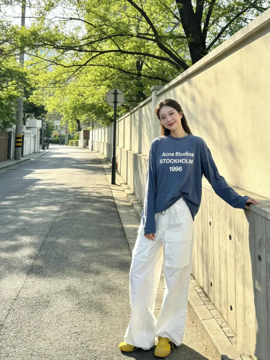 1996 Logo Print Slub Cotton Long-Sleeve T-Shirt D13025006 — view 74