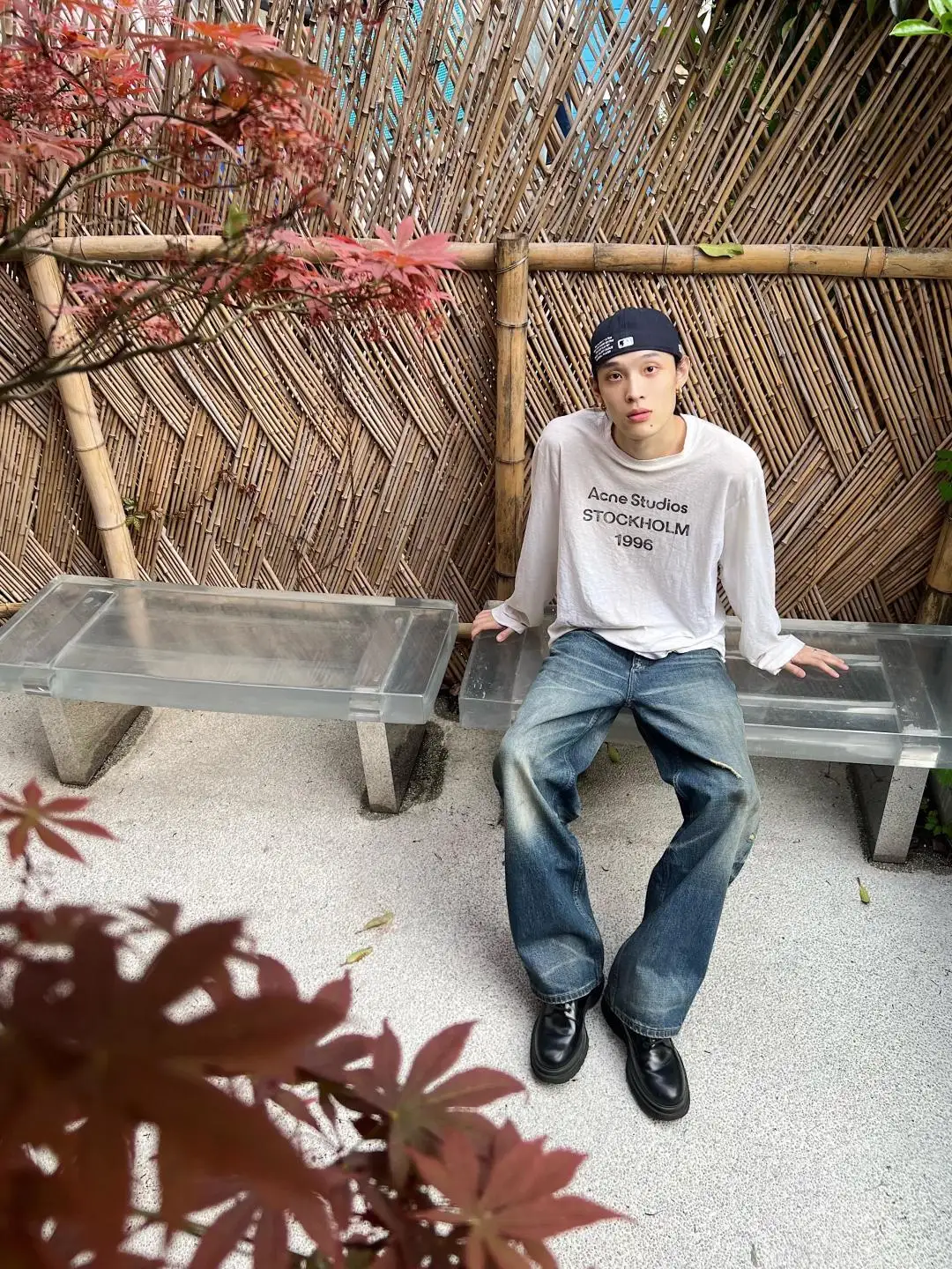 1996 Logo Print Slub Cotton Long-Sleeve T-Shirt D13025006 — view 114