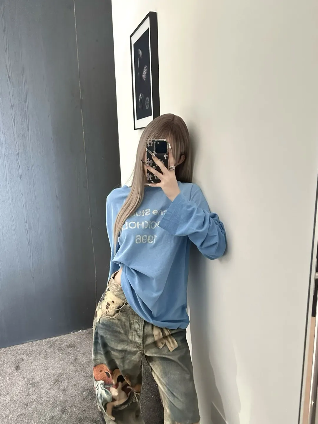 Distressed Logo-Print Cotton-Linen T-Shirt D13024976 — view 28