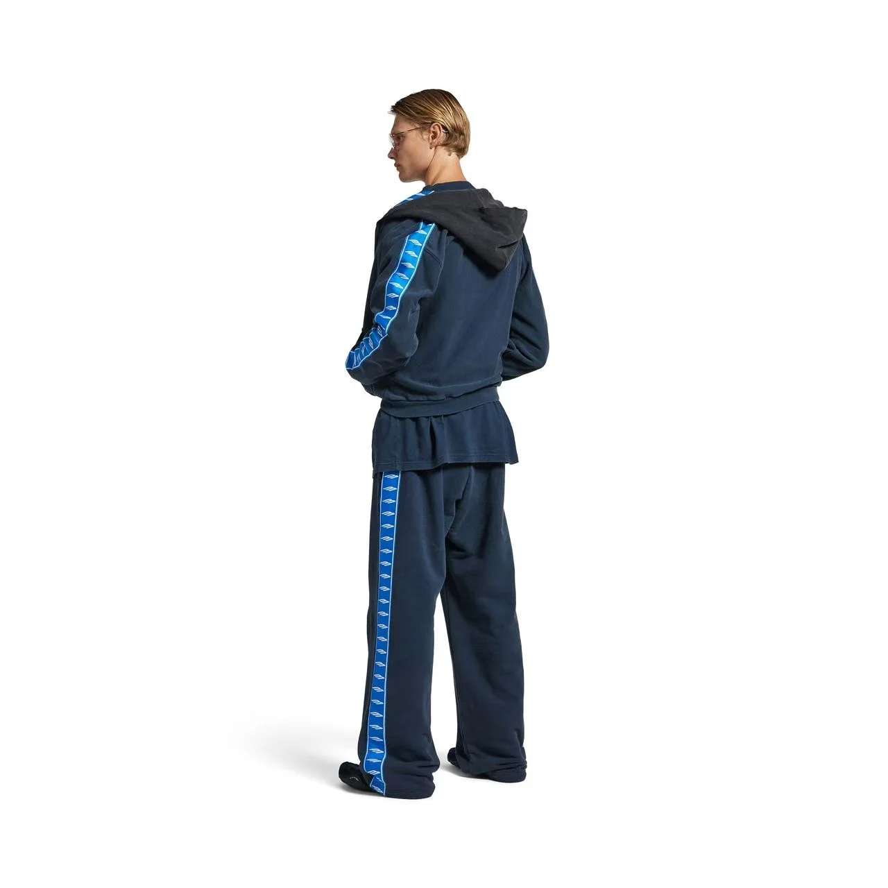 Stripe Baggy Logo-Tape Sweatpants D22519919 — view 3