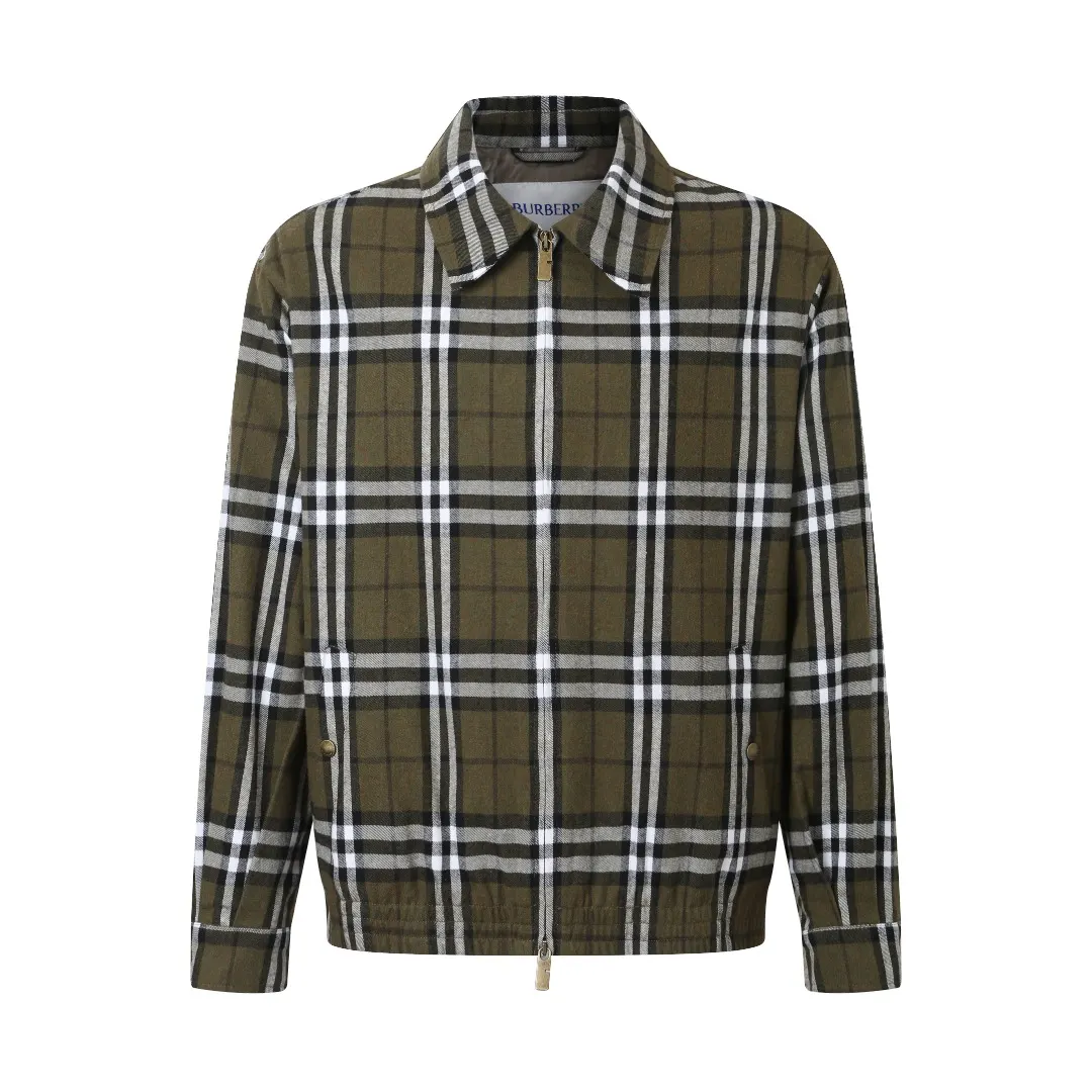 Check Cashmere-Blend Harrington Jacket D42024764