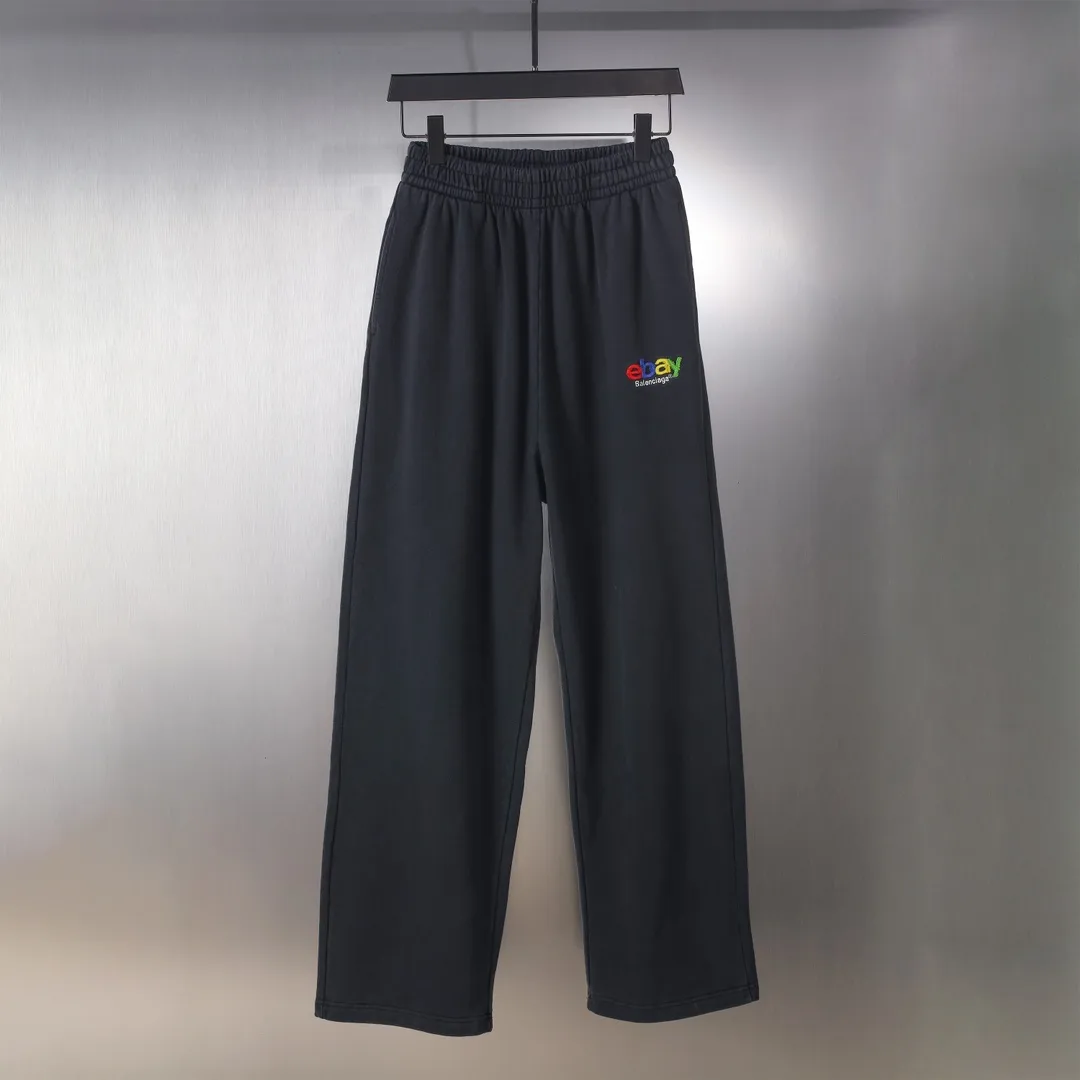 Logo Embroidered Washed Cotton Sweats D23920108