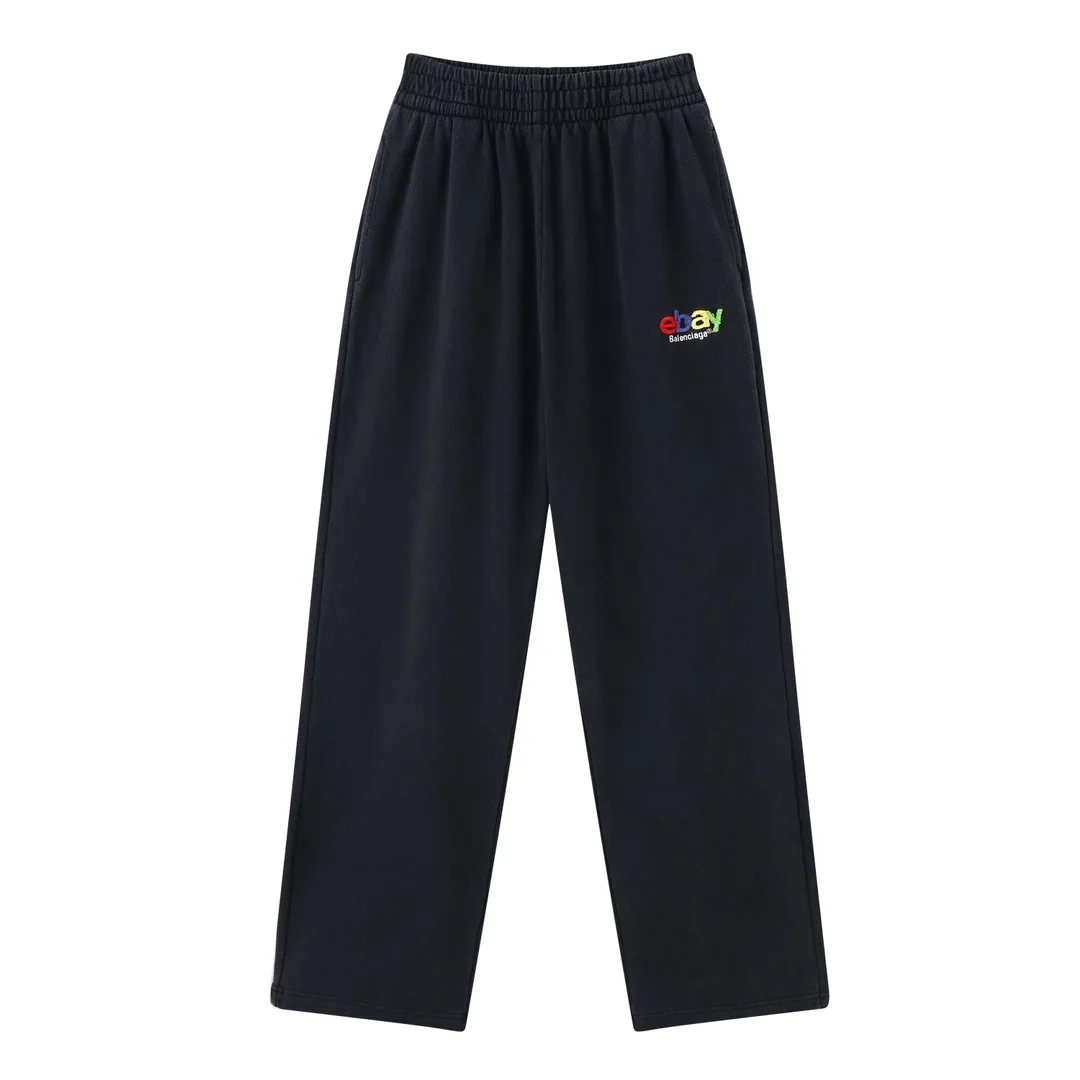 Logo Embroidered Washed Cotton Sweats D23920108 — view 10
