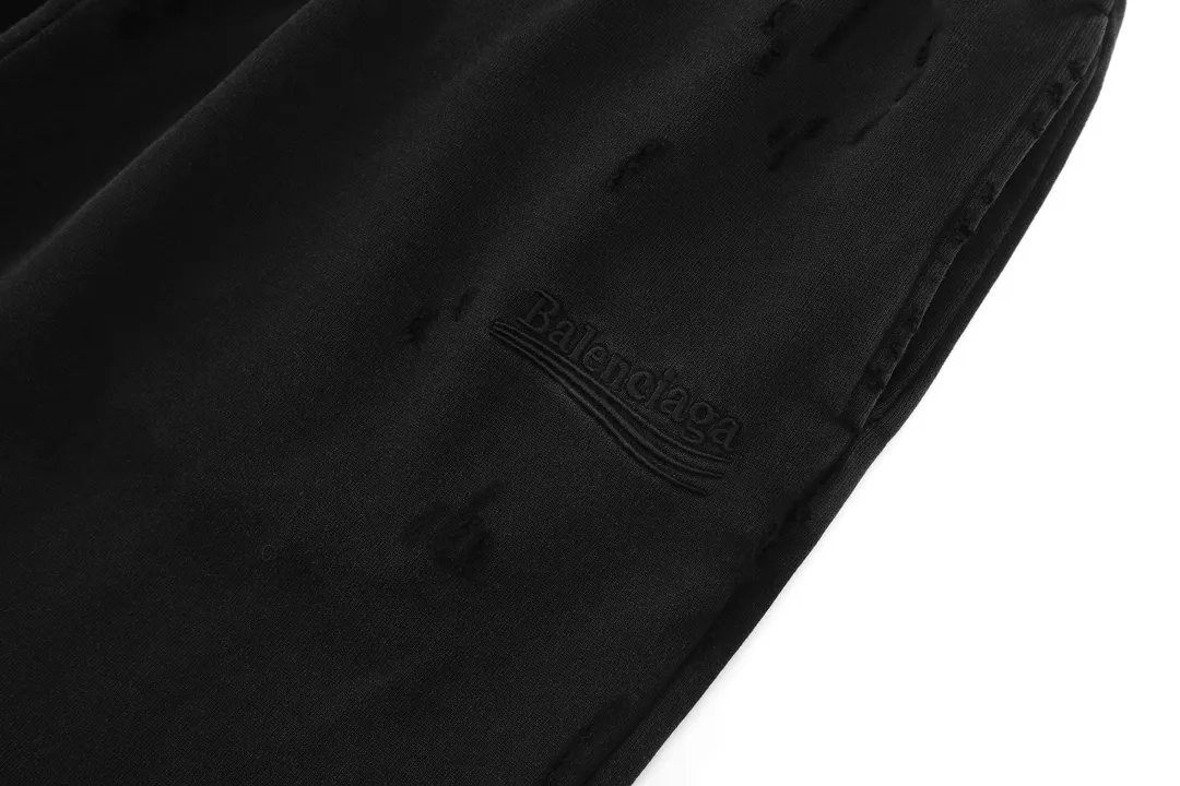 Distressed Logo-Embroidered Cotton-Blend Sweatpants D32513003 — view 6