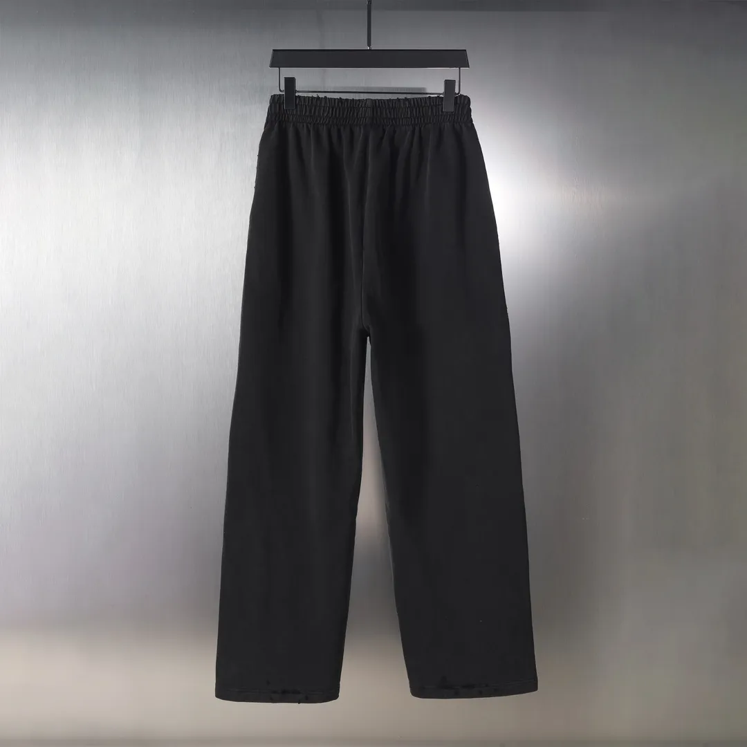 Distressed Logo-Embroidered Cotton-Jersey Sweatpants D32513002 — view 2