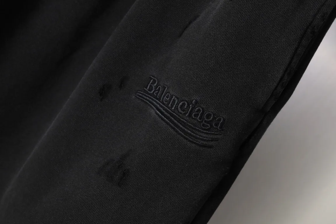 Distressed Logo-Embroidered Cotton-Jersey Sweatpants D32513002 — view 5