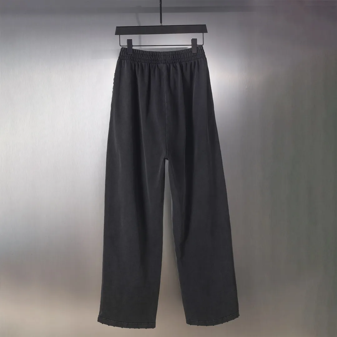 Planet Earth Print Washed Cotton Sweatpants D26520090 — view 2