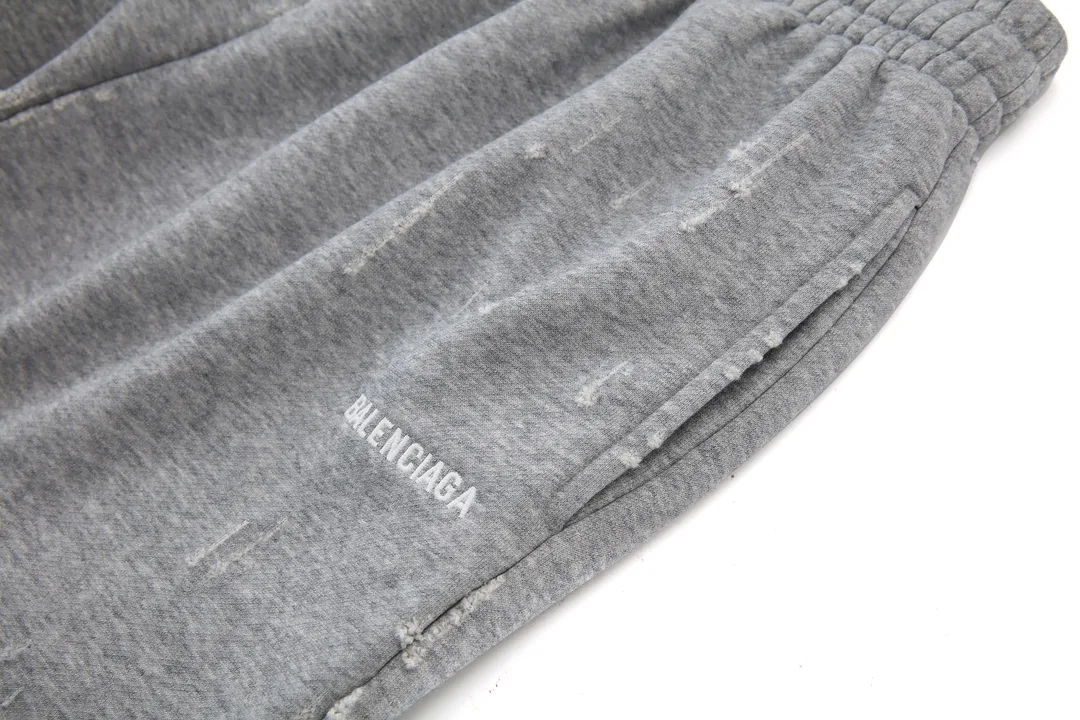 Logo-Embroidered Distressed Cotton-Blend Sweatpants D32512997 — view 4
