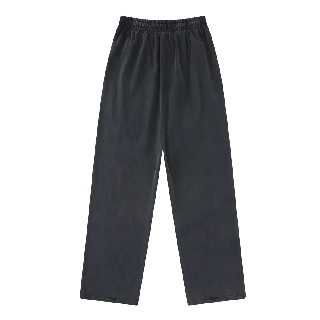 Distressed Logo-Embroidered Cotton-Blend Sweatpants D32512995 — view 2