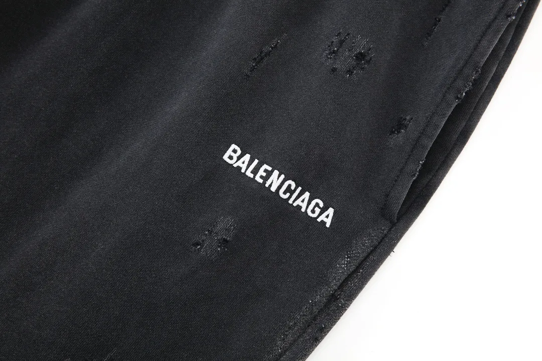 Distressed Logo-Embroidered Cotton-Blend Sweatpants D32512995 — view 3