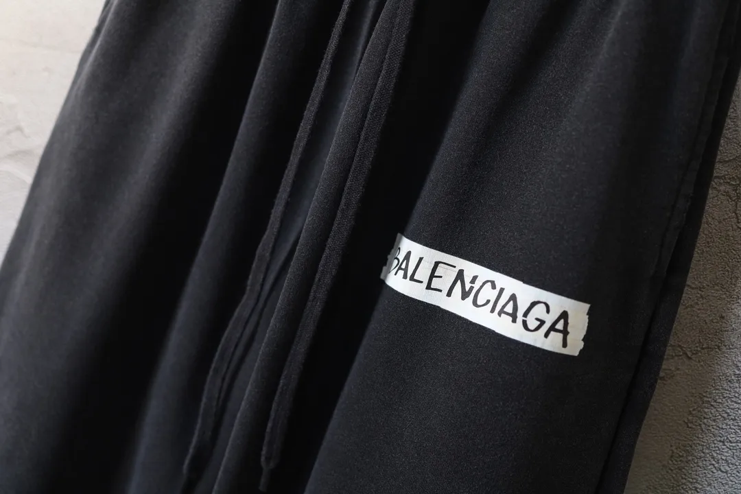 Logo Print Distressed Cotton-Jersey Sweatpants D31912931 — view 6