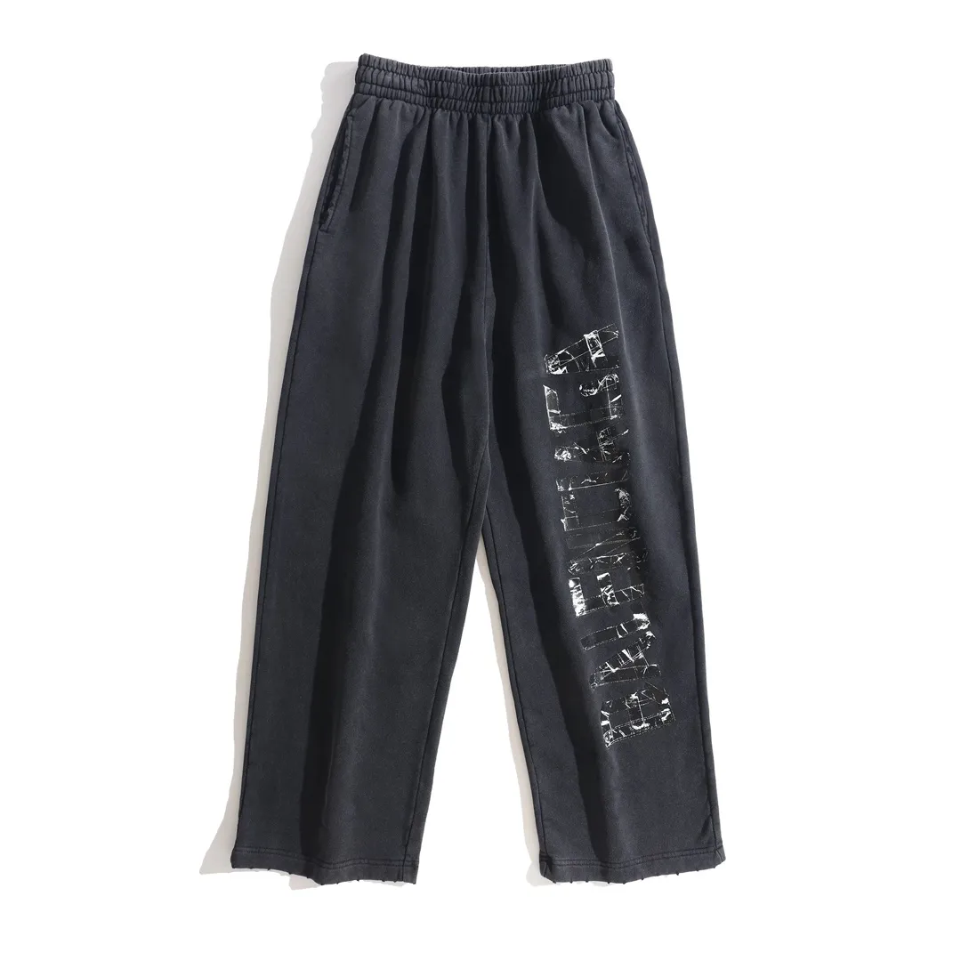 Logo Print Distressed Cotton-Jersey Sweats D29920078