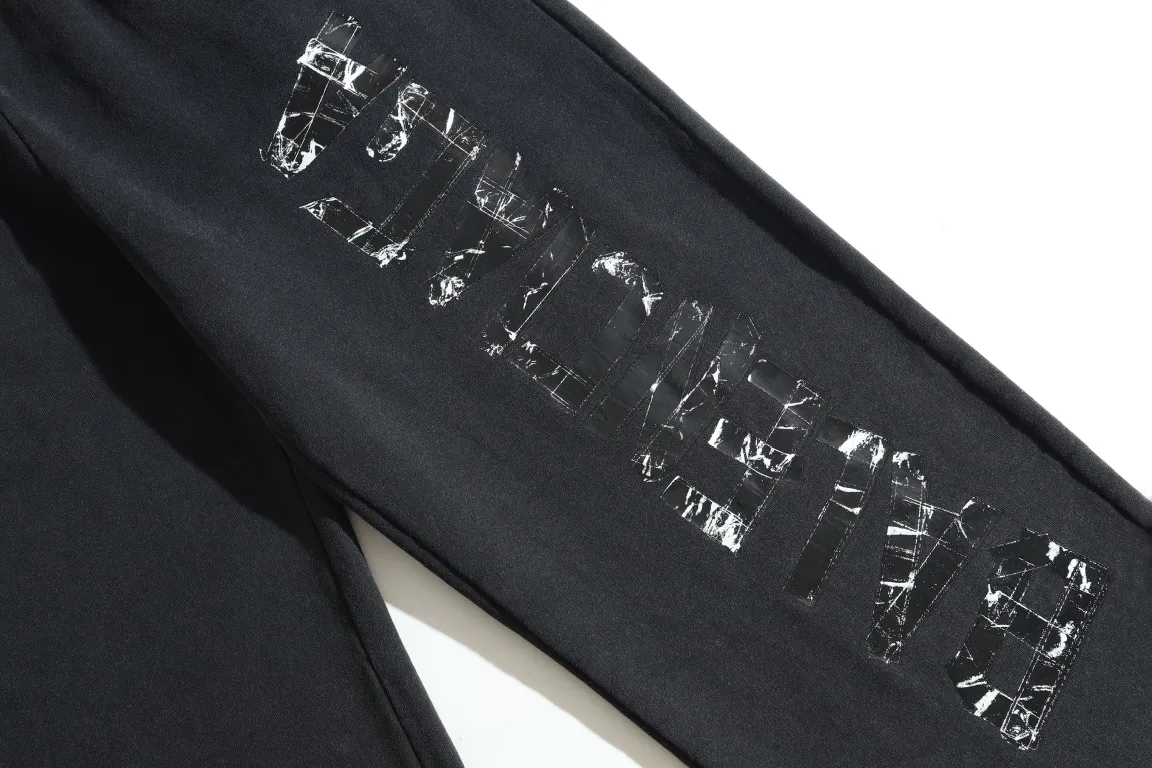 Logo Print Distressed Cotton-Jersey Sweats D29920078 — view 3