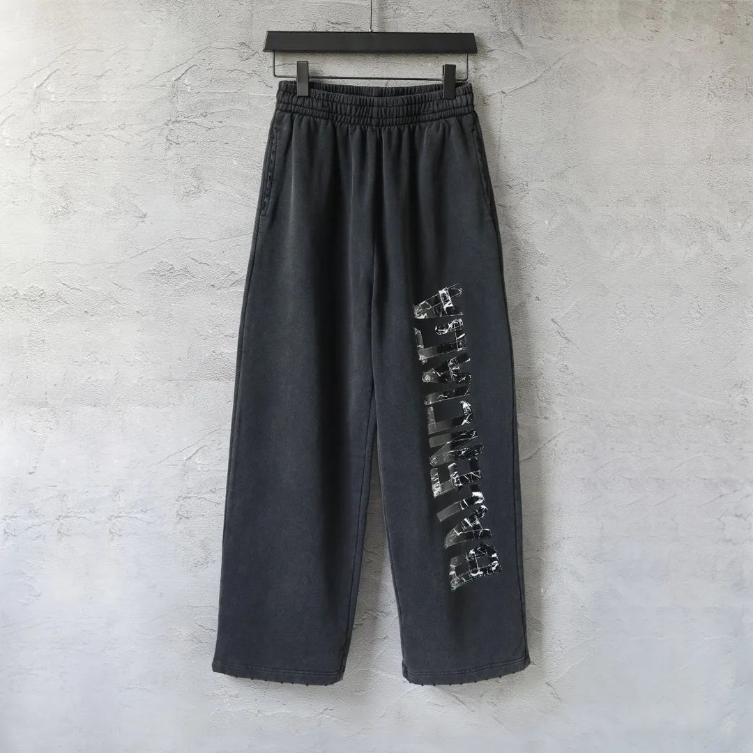 Logo Print Distressed Cotton-Jersey Sweats D29920078 — view 10