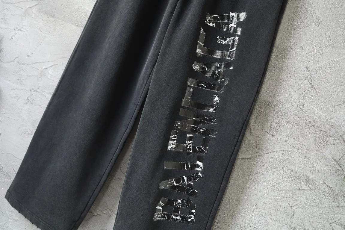 Logo Print Distressed Cotton-Jersey Sweats D29920078 — view 12