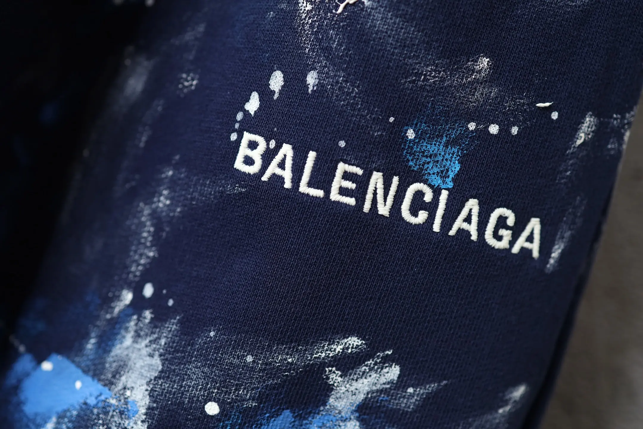 Paint-Splatter Embroidered Cotton Sweats D27920067 — view 12