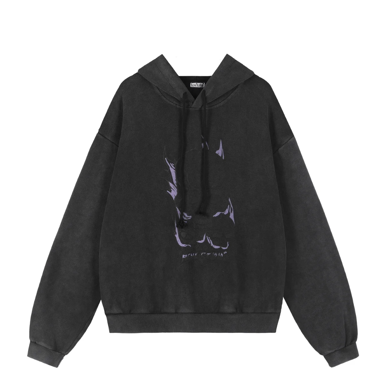 Graphic Print Washed Cotton Hoodie D19012130