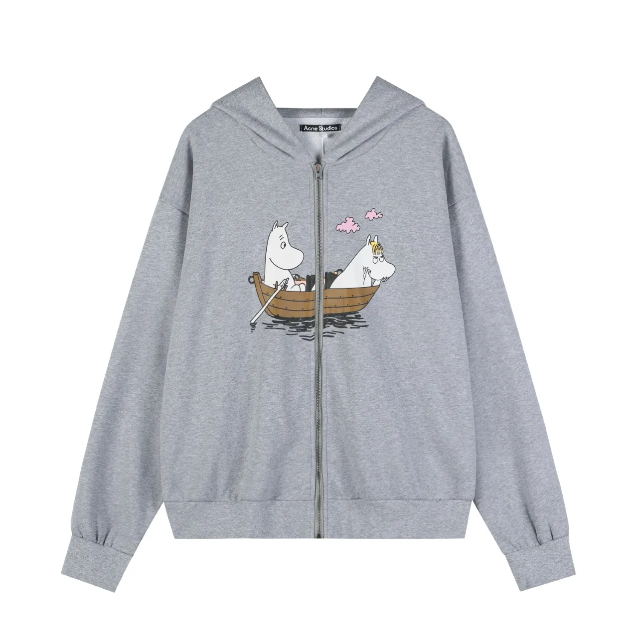 Graphic Print Zip-Up Hoodie D14015910