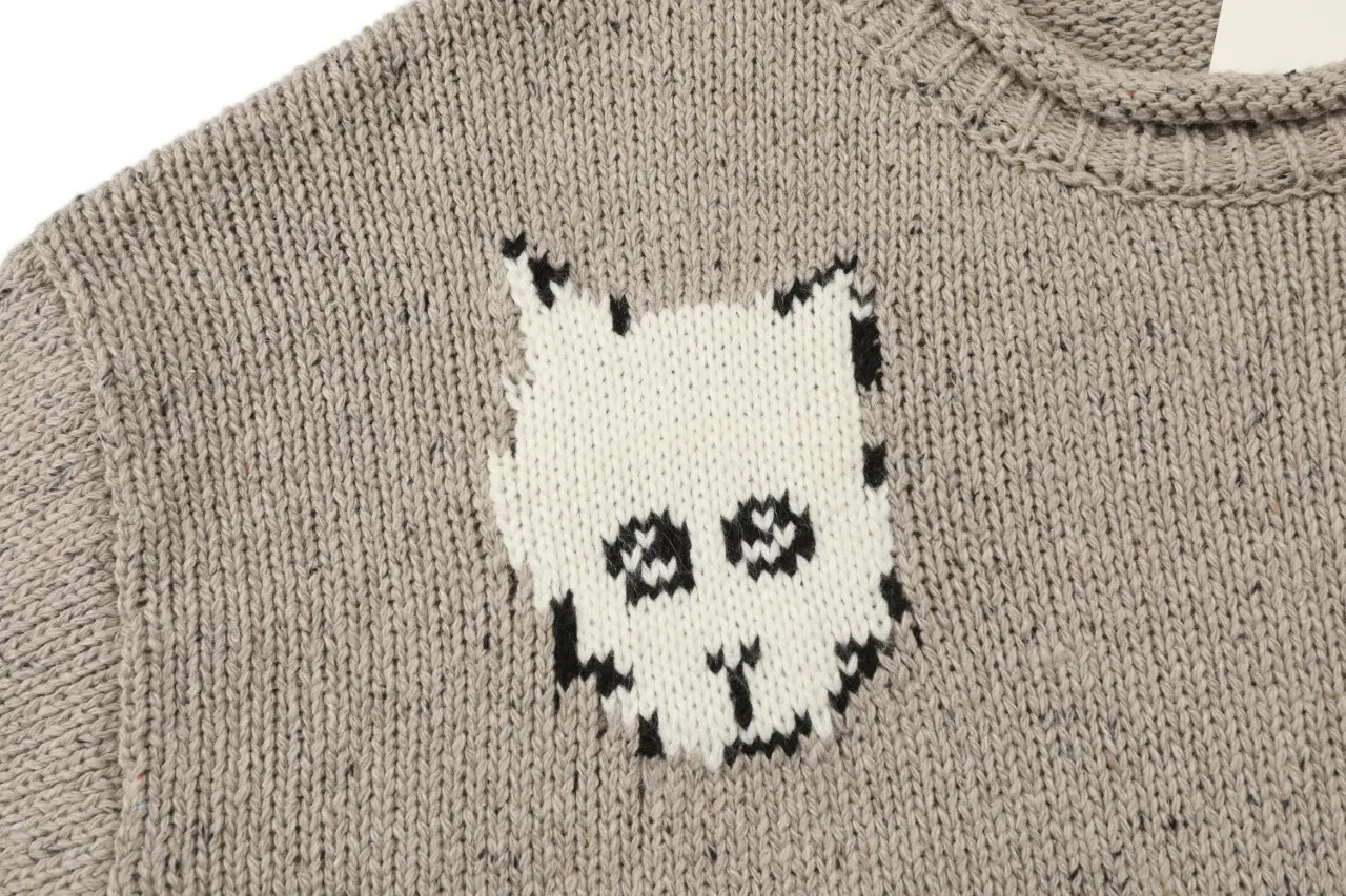 Cat-Intarsia Wool-Blend Crew-Neck Sweater D11015908 — view 4